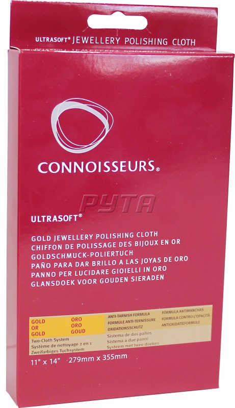 211130 Салфетка  для полировки золотых изделий двойная CONNOISSEURS (28 х 35,5 см)