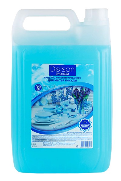 088483 Средство концентрированное для мытья посуды Delsan Эконом ( 5 л)