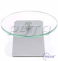 211397 Столик с прозрачной круглой столешницей (d-152 mm, размер батарейки - С)
