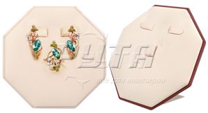 431357 Подставка  для 1 гарнитура восьмигранник/3 язычка/накладка/гибкая ножка